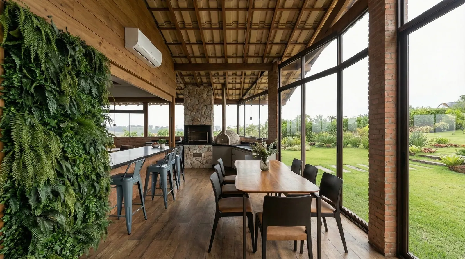 Área gourmet residencial — Projeto de casa · área gourmet integrada