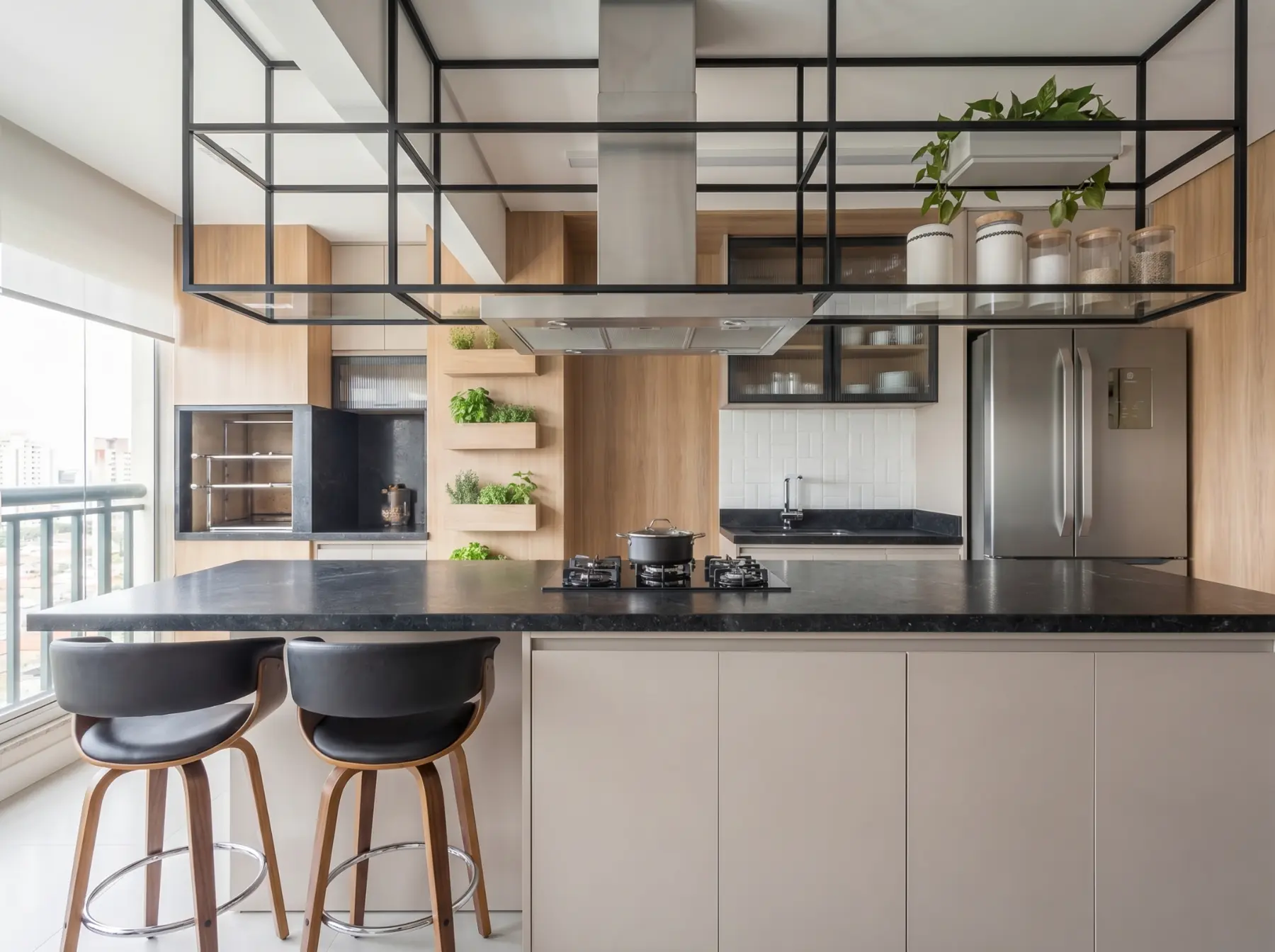 Cozinha com ilha — Interiores de apartamento · cozinha planejada